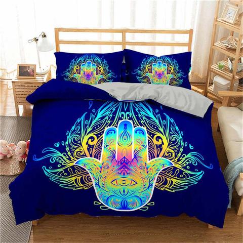 Homesky Buddha Bedding Set Mandala Duvet Cover Peace Design Bed Set Bohemian Bedclothes Full King Single Queen ► Photo 1/6