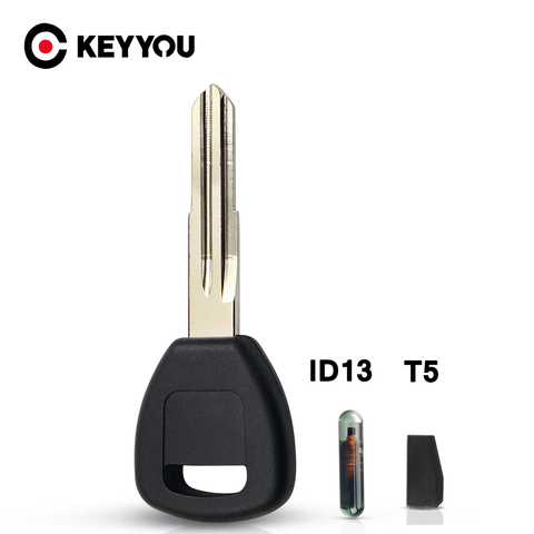 KEYYOU For Honda Accord Civic Insight Odyssey Prelude S2000 Transponder Key ID13 T5 Chip Key Shell Uncut Blade Fob Blank Case ► Photo 1/6