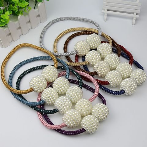 1x Pearl Magnetic Curtain Clip Curtain Holders Tieback Buckle Clips Hanging Ball Buckle Tie Back Curtain Accessories Home Decor ► Photo 1/6