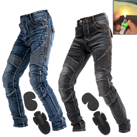 2022 Men Motorcycle Pants Aramid Moto Jeans Protective Gear Riding Touring Black Motorbike Trousers Blue Motocross Jeans ► Photo 1/6
