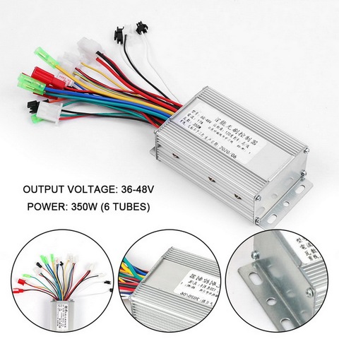 DC 36V/48V 350W Brushless DC Motor Regulator Speed Controller  For Electric Bicycle E-bike Scooter 103x70x35mm ► Photo 1/6