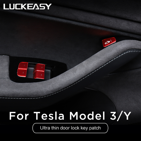 LUCKEASY Auto Interior Accessories for Tesla Model 3 and Tesla Model Y 2017-2022 Super Thin Window Door Lock Key Patch 11PCS/Set ► Photo 1/1