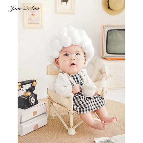 Jane Z Ann Children Photography Costume Props Little Old Lady grandma Grandpa Theme Photo Studio shooting creative theme ► Photo 1/6