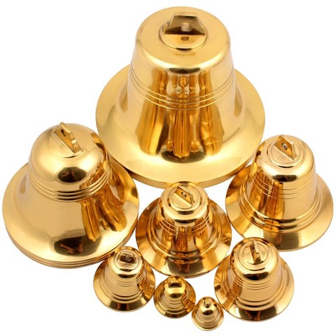 100% Brass Handicraft Large Engraved 12 cm Bell Loud Clear Sound School Meditation Church Creative Gift Large Small Copper Bells ► Photo 1/6