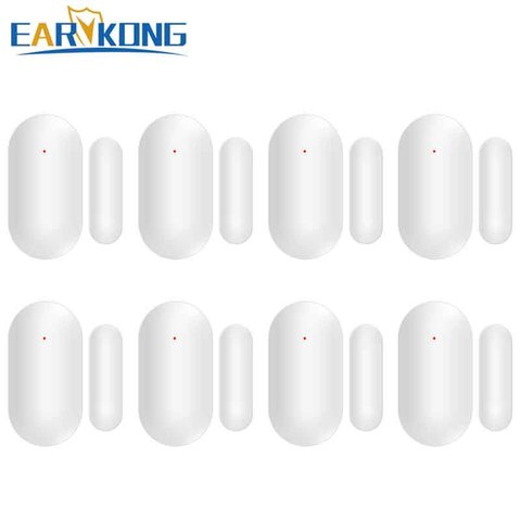 Earykong Wireless Door gap detector, 433MHz, inside antenna, 8 pieces include, for security home alarm system, door magnet alarm ► Photo 1/6