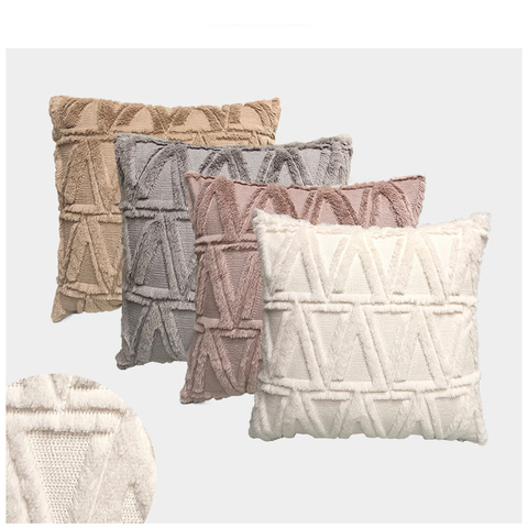 Nordic Posh Soft Plush Fur Fleece Pillow Cover 43x43cm Squar Room Decorative Cushion Cover Throw For Home Goods Pillowcase ► Photo 1/6