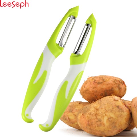 2 Piece, Stainless Steel Blade Fruit Vegetable Peeler, Super Potato Peeler, Kitchen  Gadgets by Leeseph ► Photo 1/6