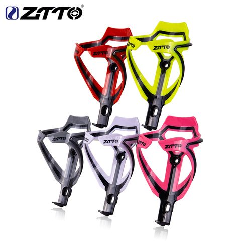 ZTTO MTB road bike Bottle Cage Water Bottle Holder Socket Two-tone Ultralight Plastic Gray Pink Bicycle Part ► Photo 1/6