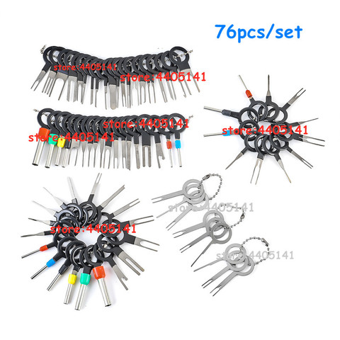 36Pcs/41Pcs/59Pcs/60Pcs/73Pcs/76Pcs Car Plug Terminal Remove Tool Set Key Pin Car Electrical Wire Crimp Connector Extractor Kit ► Photo 1/6