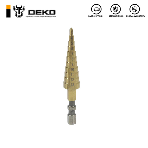 DEKO New Drill 3-13mm High Speed Steel Pagoda Drilling ► Photo 1/4