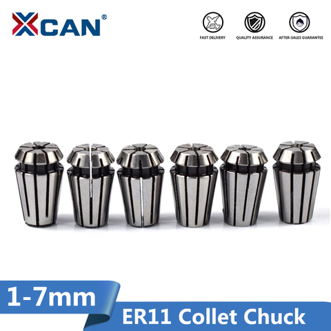 XCAN 1pc ER11 Collet Chuck 1/2/2.5/3/3.5/4/4.5/5/6/7mm CNC Router Spring Chuck For CNC Engraving Machine & Milling Lathe ► Photo 1/6