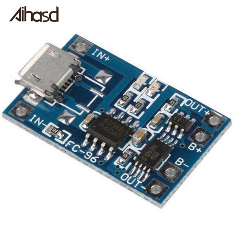 1PCS Micro USB 5V 1A 18650 Lithium Battery Charger Module Charging Board With Protection ► Photo 1/5