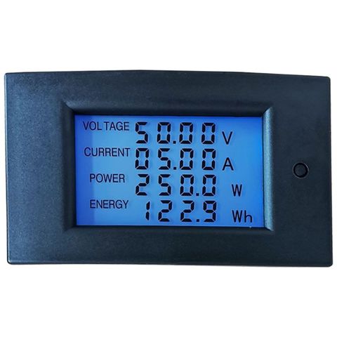 50A DC 7.5-100V Digital LCD Voltmeter Ammeter Wattmeter Power Energy Meter Volt kwh Watt Amp ► Photo 1/6