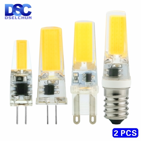 2pcs/lot LED G4 G9 E14 3W 6W Light Bulb AC/DC 12V 220V LED Lamp COB Spotlight Chandelier Replace Halogen Lamps Cold/Warm white ► Photo 1/6