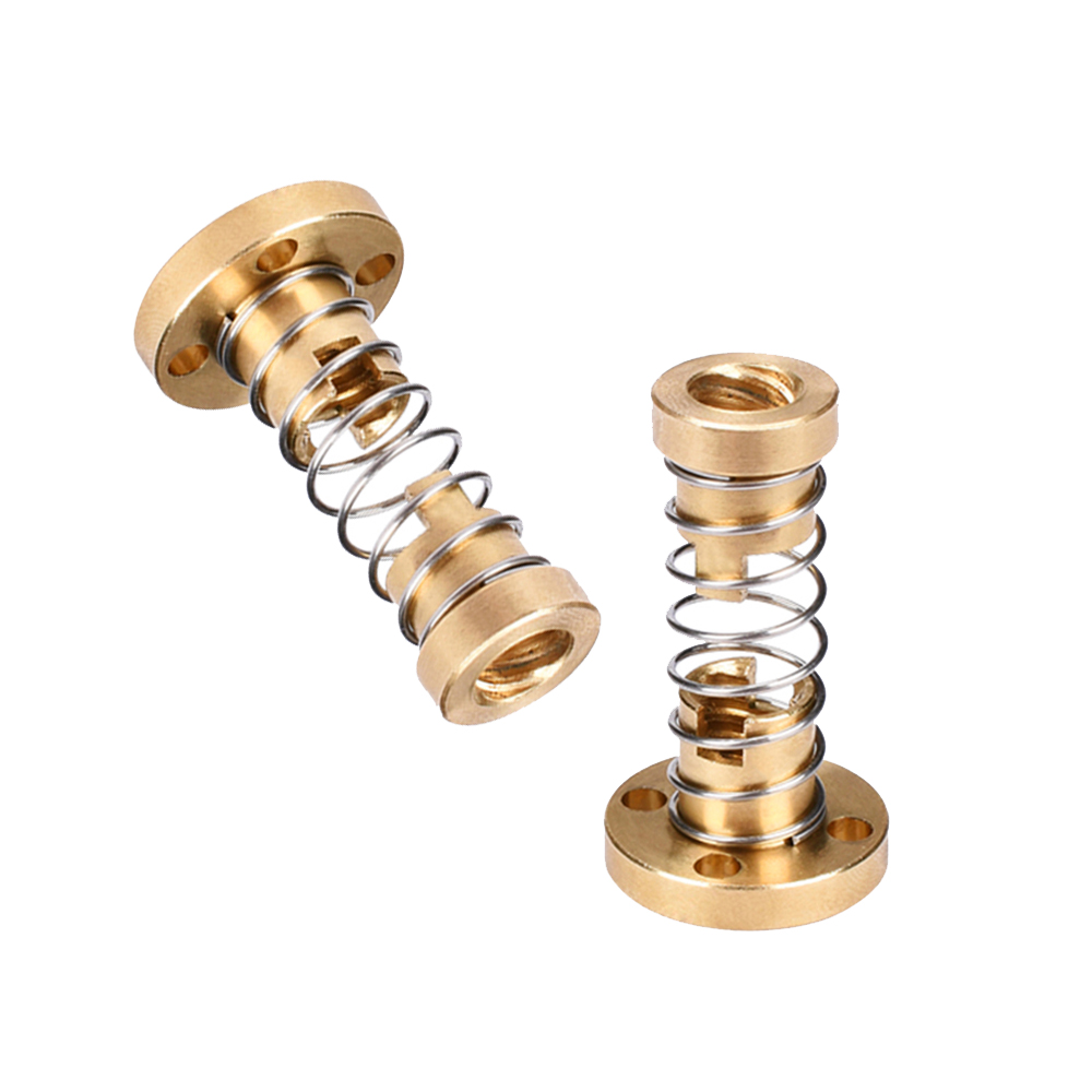 3D printer T8 trapezoidal brass copper nut anti backlash pitch 2mm lead 2mm Gap 