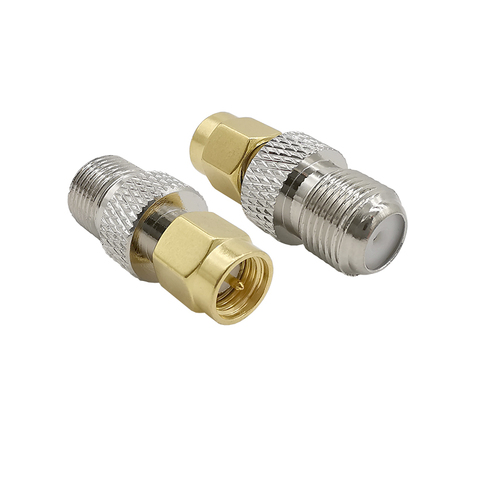 ALLISHOP RF Adapter F TV Female Jack To SMA Male Plug Gold Plating RF Connector for TV  Wireless Antenna Auto Radio ► Photo 1/3