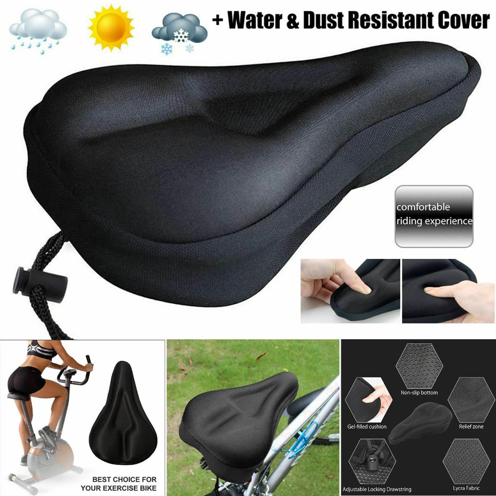 3D Silicone Gel Thick Soft Bicycle Bike Cycling Saddle Seat Cover Cushion Pad 