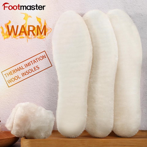 Heated Insole Sheepskin Super Thick Premium Shoe Insoles Durable Extra Fluffy 100% Genuine Shoe Pad Sheepskin Warm Insoles ► Photo 1/6