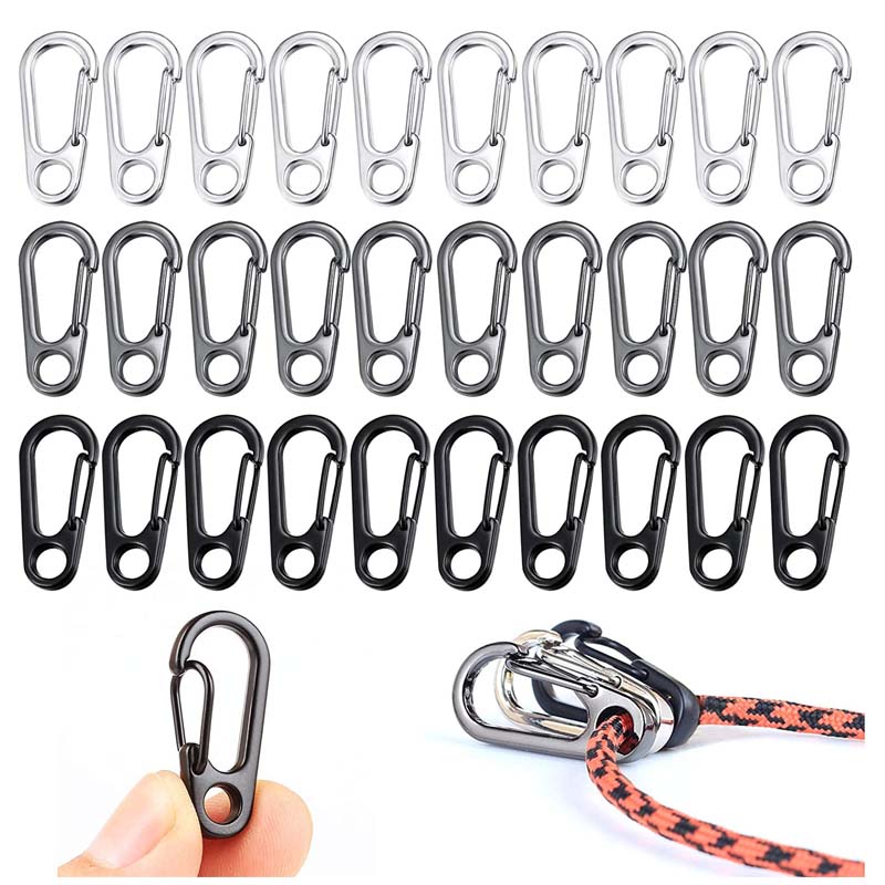 Gear EDC Keychain Clips Snap Spring Clasp Climbing Carabiners Bottle Hooks 