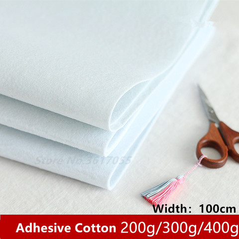 Tela Adhesiva Patchwork 180g Single Side Fabric Adhesive Cotton Batting  Cream Interlining Filler Entretela Para Costura 50x100cm