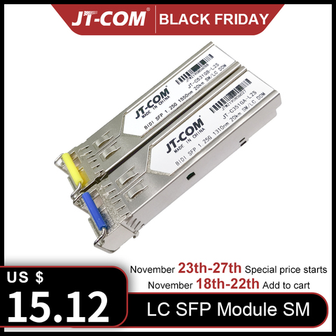 1Gb LC SFP Module single fiber Optical Transceiver Gigabit  Fiber sfp switch module 3-80km Compatible with Mikrotik/Cisco switch ► Photo 1/6