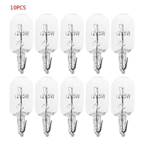 10Pcs T10 W5W White Color 5W 194 501 Halogen Bulb Side Wedges Car Light Source Instrument Lamp ► Photo 1/6