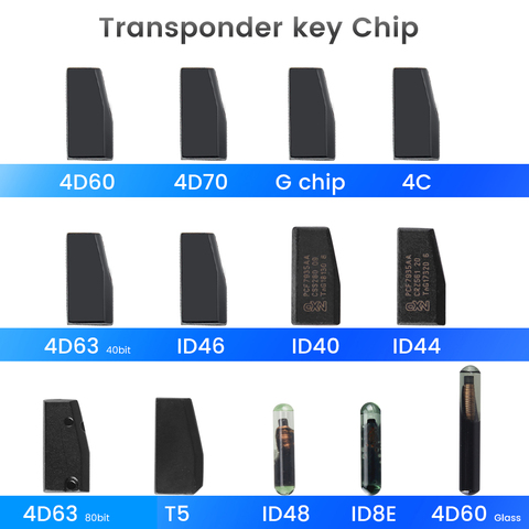 KEYYOU  Car Key Blank Chip 4D ID40 ID44 ID46 ID63 40Bits/80bits ID48 ID60 Glass ID70 ID8E T5 4C G Chip Auto Accessory ► Photo 1/5