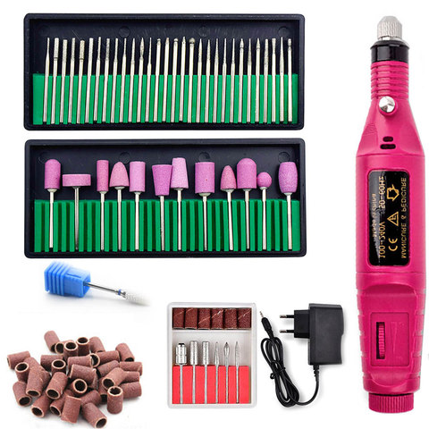 Professional Manicure Machine Set Electric Nail Drill Bits Manicure Pedicure Nail Drill Machine Gel Polish Remover Ceramic Tools ► Photo 1/6