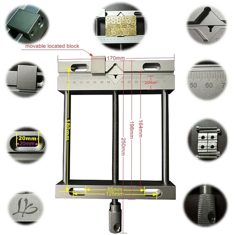 New CNC Parallel-Jaw Vice Aluminium Alloy Flat Tongs Vice For CNC Engraving Milling Machine Brand Carved ► Photo 1/6