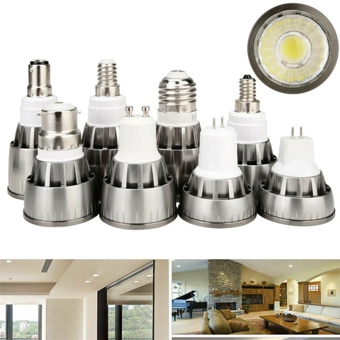 Super Bright GU10 LED COB LED Spotlight Bulb Lamp E12 E14 E27 GU5.3 B15 MR16 DC 12V Spot Light 7W 9W 12W AC 85-265V ► Photo 1/6