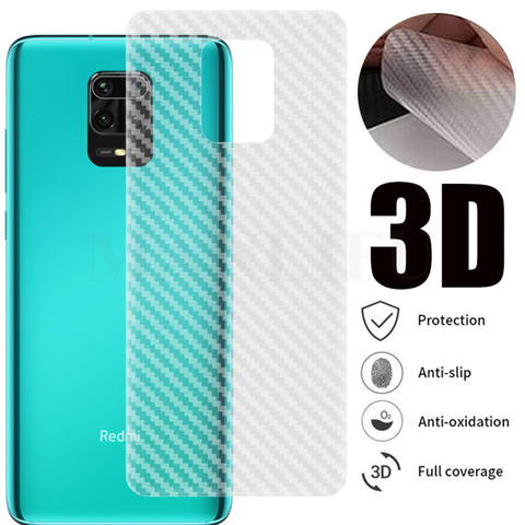 5Pcs 3D Carbon Fiber Screen Protector For Xiaomi Mi 10 Lite Pocophone X3 Redmi Note 7 8T 9S Pro Back Cover Protective Guard Film ► Photo 1/6