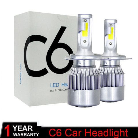Muxall 8000LM/Pair LED Headlight Bulbs 72W Auto Lights Car H7 LED H1 H3 H27 H11 HB3 HB4 H4 H13 9004 9007 Car Styling Lamp ► Photo 1/6