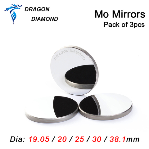 Mo Mirror 1pcs 3pcs Diameter 20mm 25mm 30mm 38.1mm for CO2 Laser Engraver Cutter Machine Laser Mirror Mo Reflective Mirror ► Photo 1/5