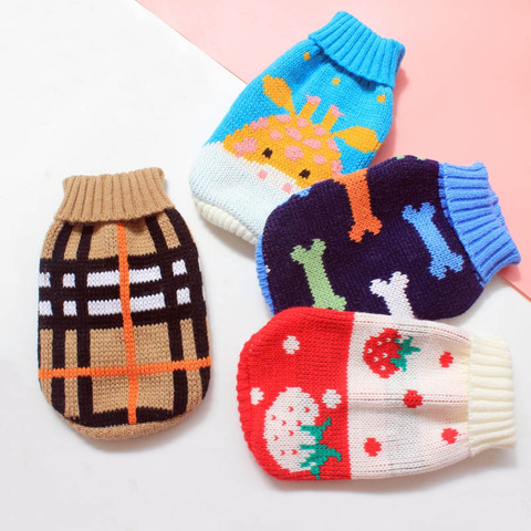 Sweet Pet Cat Sweater Autumn Winter Pet Knitted Pullover For Small Dogs Cats Casual Cat Clothes WarmCute Sweater For Christmas ► Photo 1/6