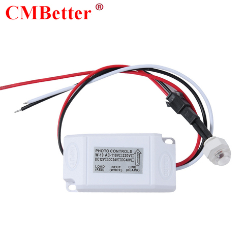 Mini outdoor IP44 DC12V 24V 220VAC Light control Photo sensor switch automatic photocell switch rainproof for lamps ► Photo 1/6