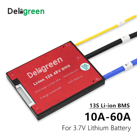 3.7V 13S BMS 15A 20A 30A 40A 50A60A PCM/PCB/BMS for 48V 18650 LiNCM Li ion lithium battery pack for electric bicycle and scooter ► Photo 1/6