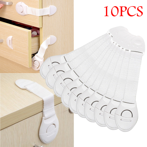 10pcs Child Safety Cabinet Lock Baby Proof Security Protector Drawer Door Cabinet Lock Plastic Protection Kids Safety Door Lock ► Photo 1/6