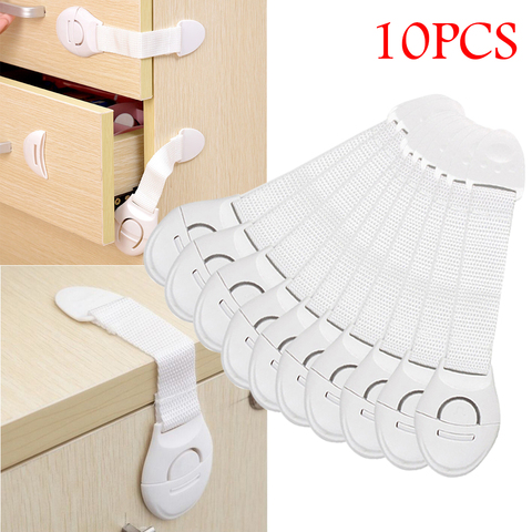 10pcs Child Safety Cabinet Lock Baby Proof Security Protector Drawer Door Cabinet Lock Plastic Protection Kids Safety Door Lock ► Photo 1/6