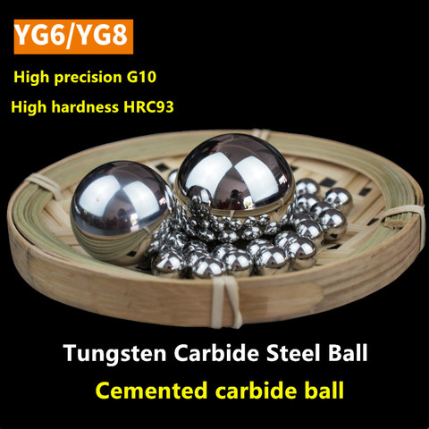 precision tungsten steel ball YG6 Carbide Alloy balls YG8 1 1.5 2 2.381 2.5 3 3.175 4 4.763 5 6 6.35 7 8 8.731 9 9.525 10 mm WC ► Photo 1/5