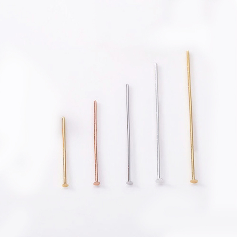 20PCS 20MM 25MM 30MM 35MM 24K Gold Color Flat Pins Bead Pins Connector High Quality DIY Jewelry Making Findings Accessories ► Photo 1/5