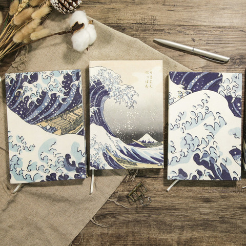 The Great Wave Off Kanagawa Cloth Notebook A5 Vintage Literary Notepad 1PCS ► Photo 1/6