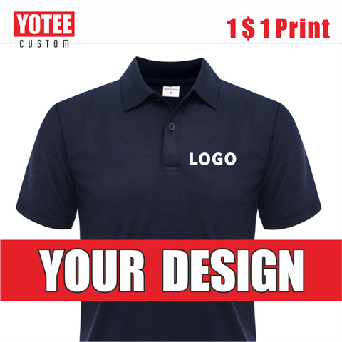 YOTEE Summer Men's Polo Shirt Cheap Casual Short Sleeve Personal Company Group Logo Custom Men and Women Custom Top ► Photo 1/6