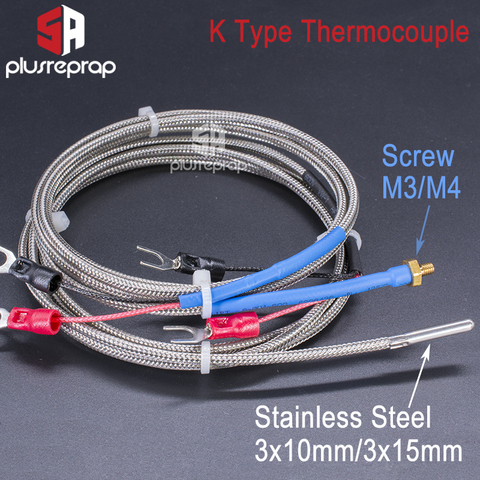 K Type Thermocouple Sensors 3x10mm or 3x15mm for 3D Printer Extrusion Print Head Temperature Parts 3D Printer Parts ► Photo 1/6