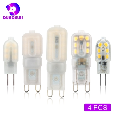4PCS/LOT G4 G9 LED Bulb 3W 5W Light Bulb AC 12V 220V LED Lamp SMD2835 Spotlight Chandelier Lighting Replace 20w 30w Halogen Lamp ► Photo 1/6