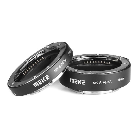 Meike Auto Focus Macro Extension Tube Ring 10mm 16mm for Sony E / EF Mount A6000 A6300 A7 A7II A7III A7IV NEX5 NEX5N NEX7 NEX-6 ► Photo 1/6