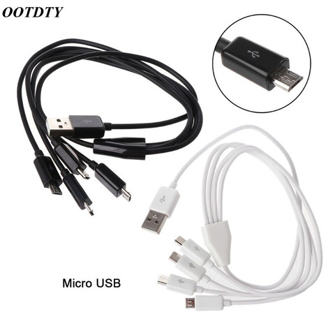 1pc Portable USB 2.0 Type A Male To 4 Micro USB Male Splitter Y Charging Cable for Samsung Xiaomi Mobile Phone Tablet Power Bank ► Photo 1/6