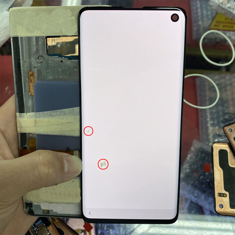 ORIGINAL 6.1'' S10 LCD For Samsung S10 Plus G975 G975F LCD Display With Frame Digitizer Assembly For S10 G973 G973F LCD Repair ► Photo 1/5