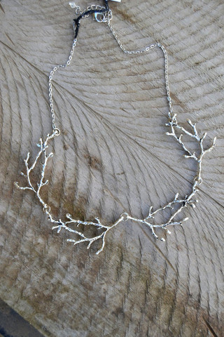 antler Branches Necklace Witch Fantasy Forest Jewelry silver plated Gothic Statement Wedding Magic Wiccan Fashion gift women ► Photo 1/3