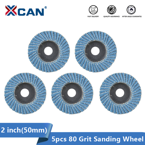 XCAN Sanding Wheel 5pcs 2inch 50mm Flap Polishing Disc Grinding Wheel Blade for Angle Grinder 80 Grit Abrasive Tool Sanding Disc ► Photo 1/6