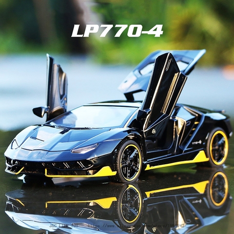 LP770 1:32 Car Alloy Sports Car Model Diecast Sound Light Super Racing Lifting Tail Car Wheels Toys For Children Christmas gift ► Photo 1/6